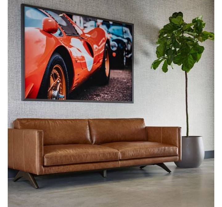 Sunpan Rogers Sofa Shalimar Tobacco Leather - Lifestyle