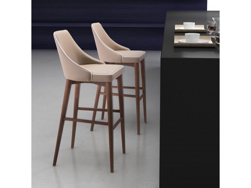 Zuo Modern Moor Barstool in Beige - Lifestyle
