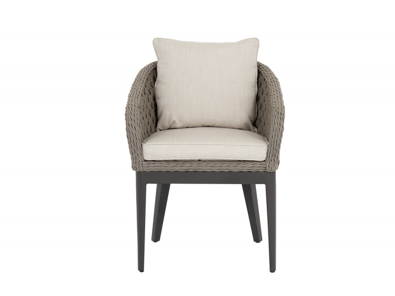 Marbella Dining Chair in Echo Ash, No Welt - Front Angle