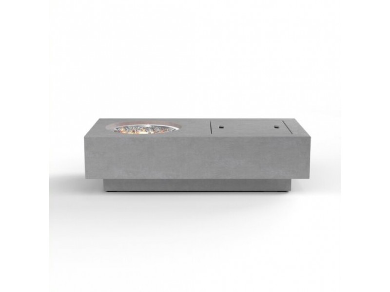 Sunset West Gravelstone Self Contained Tank Rectangular Fire Table- Front Angle