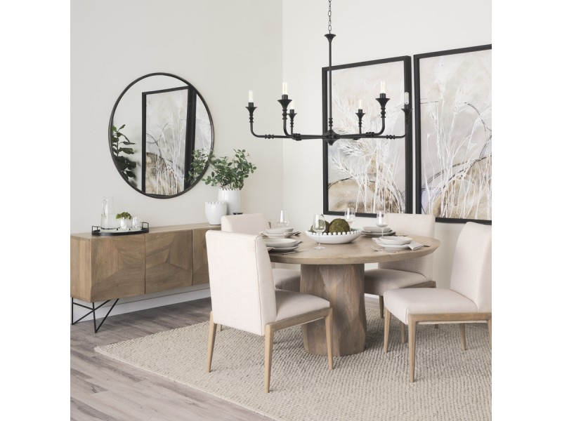 Mercana Fitzgerald 60" Light Brown Wood Dining Table