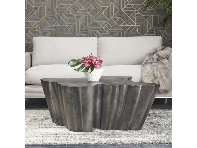 Sunpan Lynx Coffee Table in Antique Grey - Lifestyle