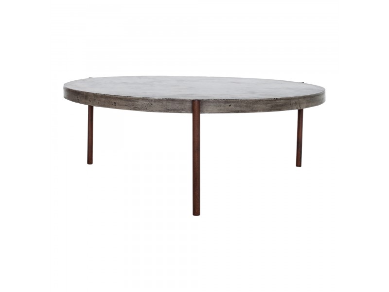 Moe's Home Collection Mendez Outdoor Coffee Table, Dark Grey - Front Angle