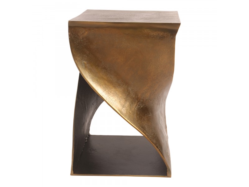 Moe's Home Collection Twist Accent Table - Brass - Front Angle