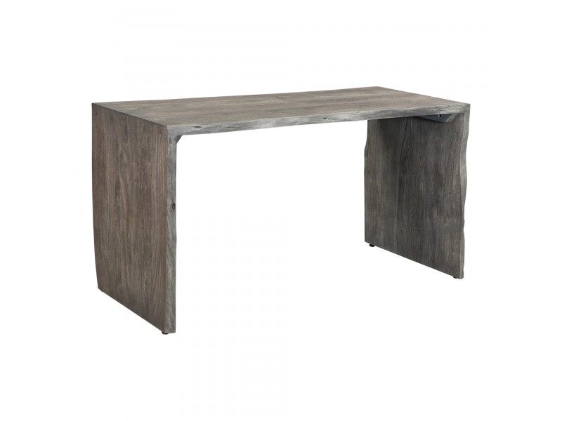 Moe's Home Collection Tyrell Desk, Grey - Front Side Angle