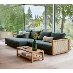 Cane-Line Scale Armrest Left Oak Side View