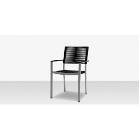 DecoScapes Fiji Rope Dining Arm Chair in Black Rope - Angled
