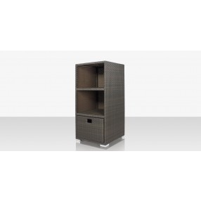 DecoScape Zen Towel Storage in Espresso - Angled