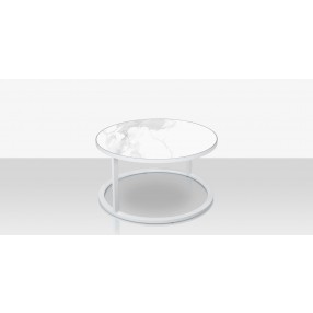 Source Furniture Iconic Aluminum 30'' Wide Round Nesting Table