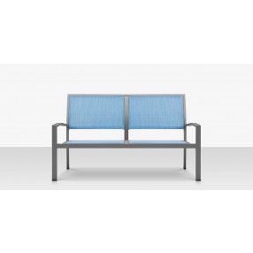 Source Furniture Fusion Aluminum Sling Loveseat front view