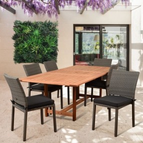 Amazonia Damian 6 Piece Rectangular Patio Dining Set