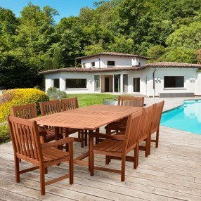 Amazonia Bristol 9 Piece Rectangular Patio Dining Set