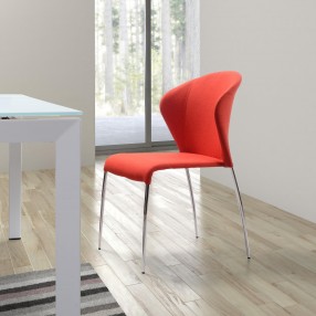 Zuo Modern Oulu Dining Chair in Tangerine - Lifestyle