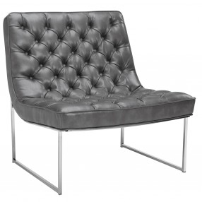 Sunpan Toro Lounge Chair - Cantina Magnetite - Angled View