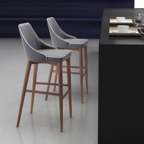 Zuo Modern Moor Barstool in Dark Gray - Lifestyle