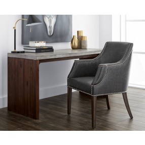 Sunpan Calabria Dining Armchair - Ash Grey - Lifestyle