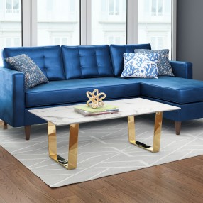Zuo Modern Atlas Coffee Table White And Gold - Lifesytle 3