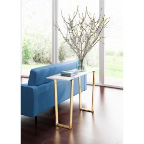 Zuo Modern Atlas Console Table White and Gold - Lifestyle