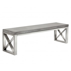 Sunpan Catalan Bench - Angled View