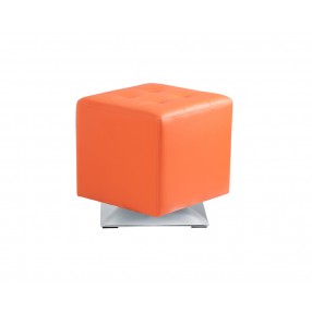 Marco Swivel Ottoman - Orange - Angled View