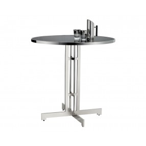 Sunpan Alba Bar Table - Angled with Decor