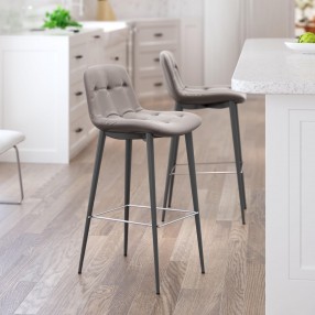 Zuo Modern Tangiers Barstool in Taupe - Lifestyle