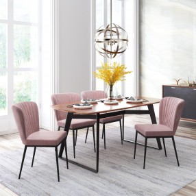 Zuo Modern Tolivere Dining Chair in Pink - Lifestyle