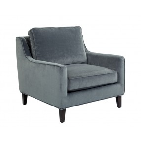 Sunpan Hanover Armchair in Granite - Angled View