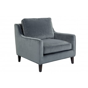 Sunpan Hanover Armchair in Granite - Front Side Angle