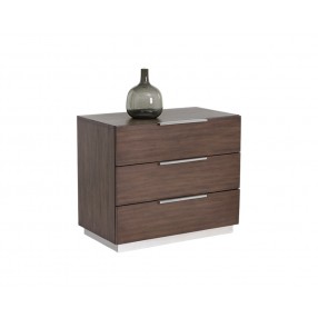  Sunpan Konrad Nightstand - Angled with Decor