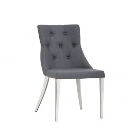 SUNPAN Chambers Dining Chair - Anchor Grey, Cloud Grey, Frontview