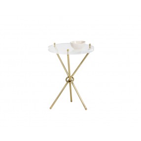 Cher Side Table - Brass - Angled