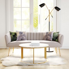 Zuo Modern Deco Sofa in Beige - Lifestyle
