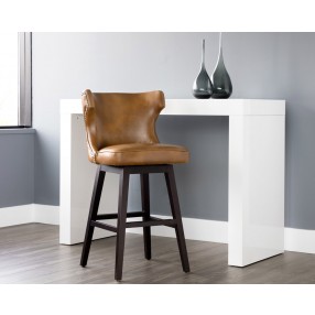Neville Swivel Barstool - Tobacco Tan - Lifestyle