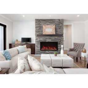 45" Tall Indoor Or Outdoor Electric Built-in Fireplace - Lifestyle 1