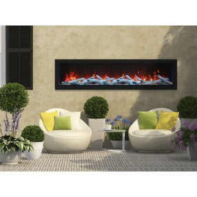 Remii 65" Deep Indoor Or Outdoor Electric Fireplace - Lifestyle 1