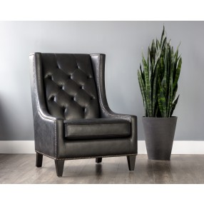Sunpan Ohio Lounge Chair - Coal Black - Lifestyle