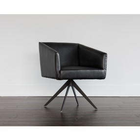 Phoenix Swivel Dining Armchair - Coal Black - Lifestyle
