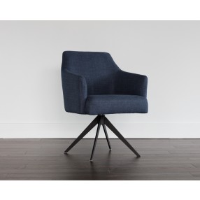Sydney Swivel Dining Armchair - Midnight Blue - Lifestyle