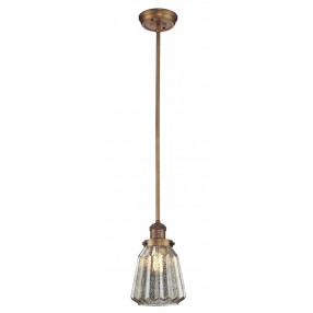 Glass Pendant Adjustable Stem - Brushed Brass