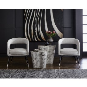 Sunpan Baily Dining Armchair in Hemingway Marble - Lifestyle