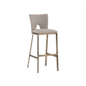 SUNPAN Reid Barstool - Biscotti Brown, Frontview
