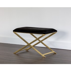 Sunpan Sahara Stool - Brass And Black - Lifestyle