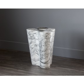 Sunpan Ava End Table in Marble Look - Large - Lifestyle
