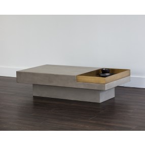 Sunpan Quill Coffee Table - Rectangular - Lifestyle