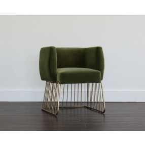 Sunpan Gala Dining Armchair - Forest Green - Lifestyle
