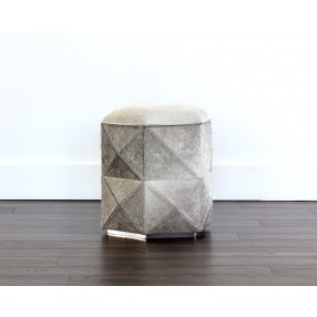 Ashanti Storage Ottoman - Silver - Grey - Lifestyle