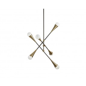 Sunpan Zenith Chandelier - Brass And Black 