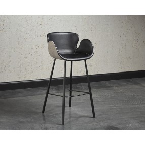 Waldo Barstool - Nightfall Black / November Grey - Lifestyle