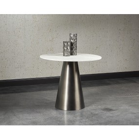 Damon Bistro Table - Gunmetal - 35.5" - Lifestyle